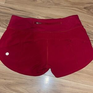 Lululemon red shorts size 4